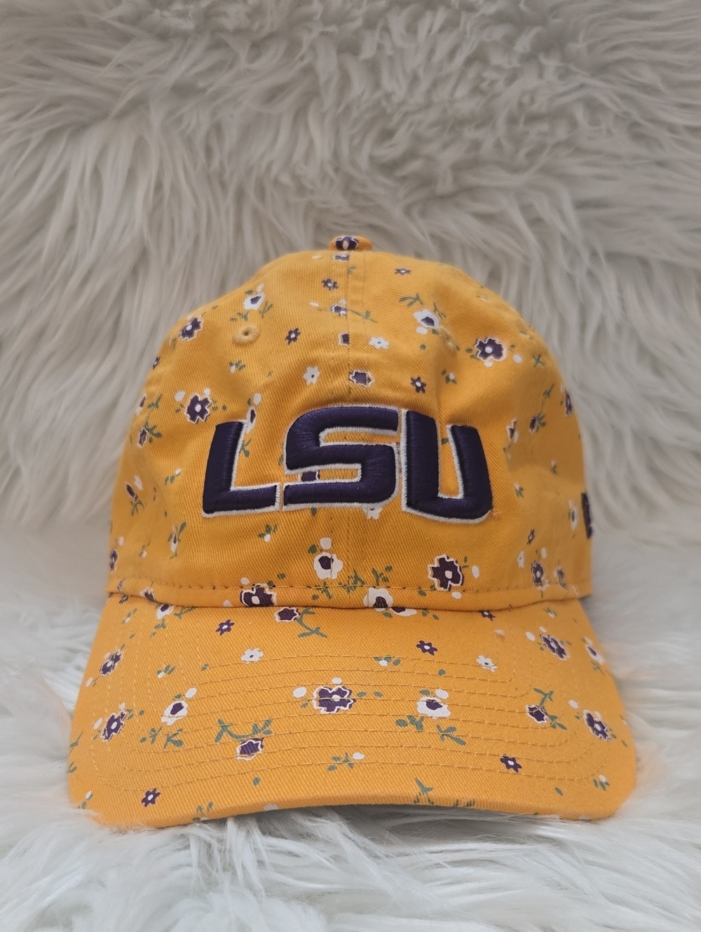 LSU Tigers New Era Women's Floral 9TWENTY Adjustable Hat - Gold